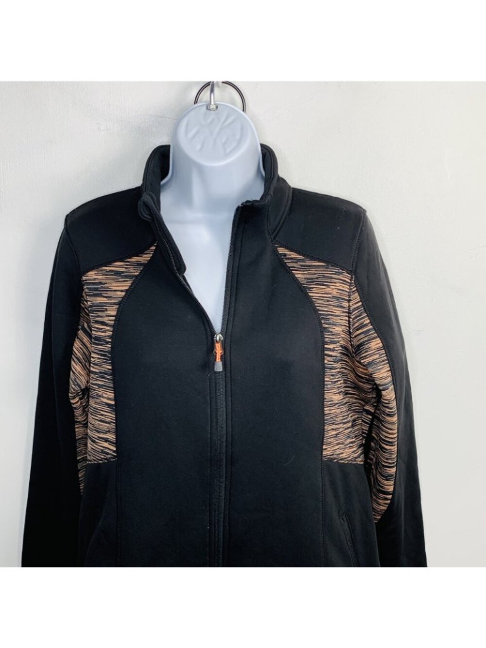 Avalanche Womens Jacket Sz L Black Zip Thumb Holes Athletic Wicking Activewear - Picture 2 of 12